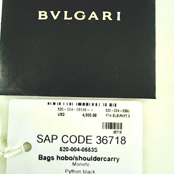 Bvlgari Black python hobo/shoulder bag - Picture 9 of 9